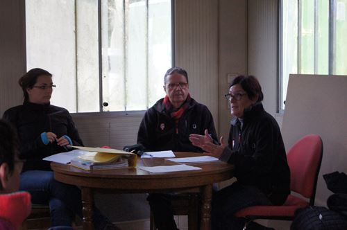 Anne-Laure (trésorière) Joël (vice président) et Catherine (présidente)